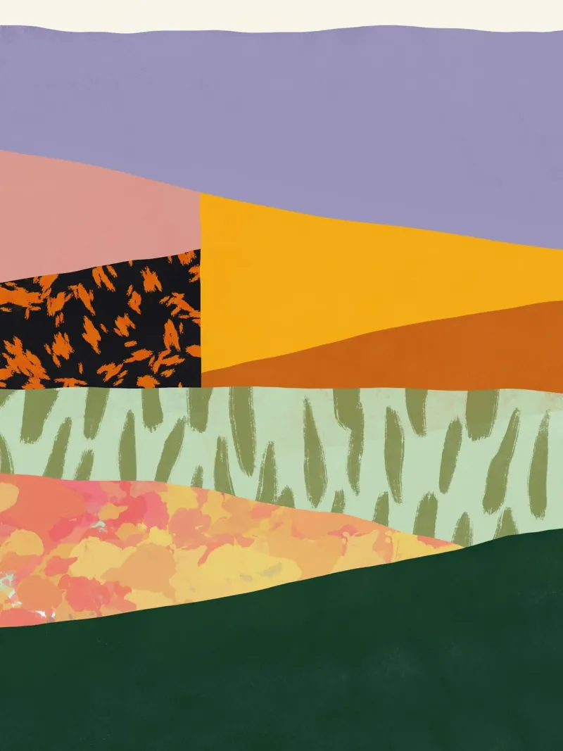 Collage abstract minimalisme poster van Little Dean
