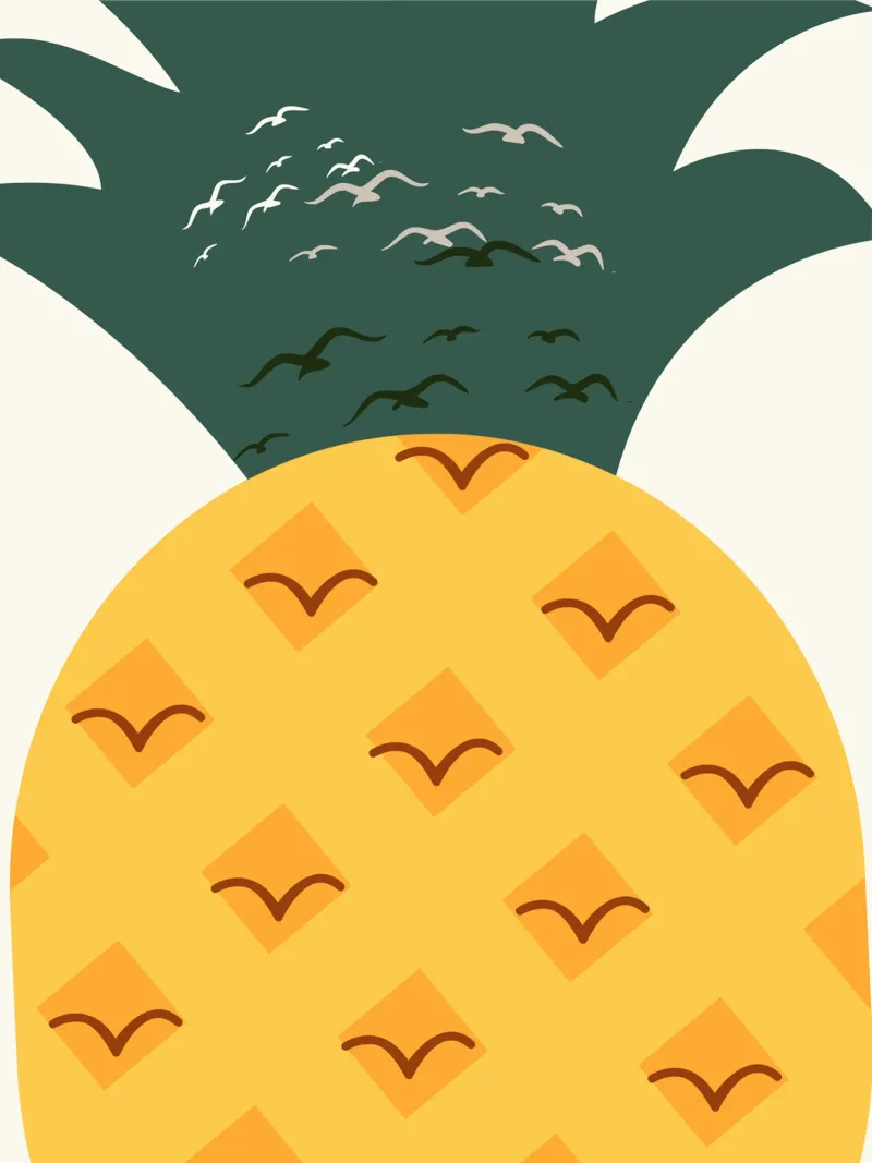 Vivaio di ananas pellicola backlit da Little Dean