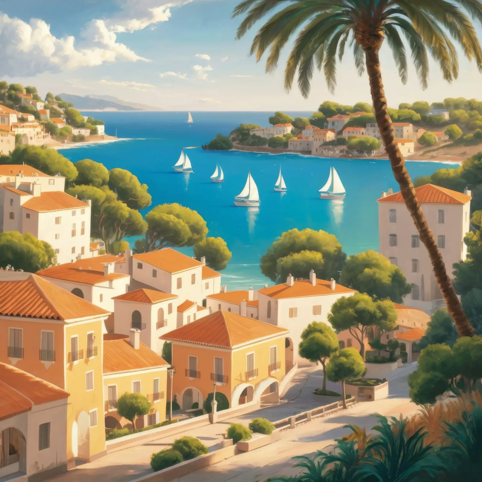 Vista classica sul mare poster da Jasper Rune