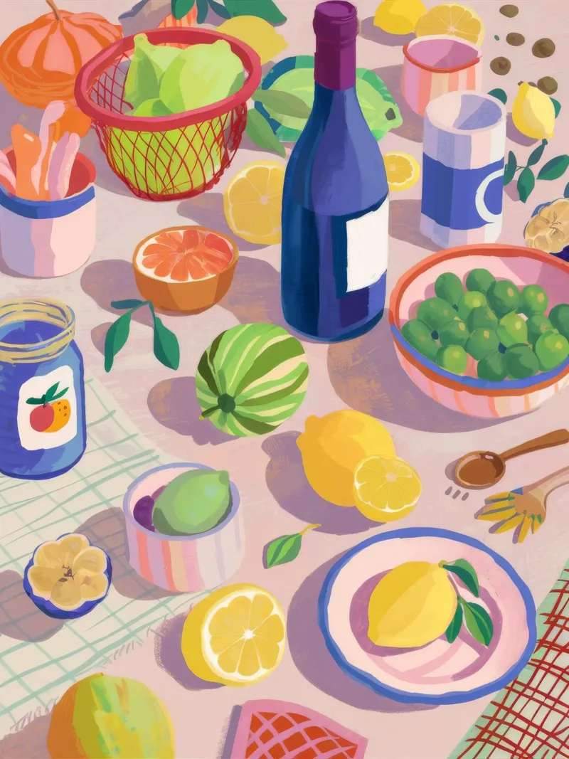Abundant Table Feast canvas by Jasper Rune