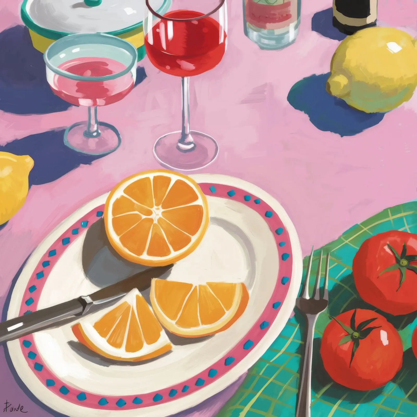 Brunch al sole e agli agrumi poster da Jasper Rune