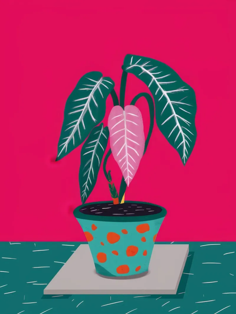 Fucsia Anthurium Pop plexiglass da Ember Stone