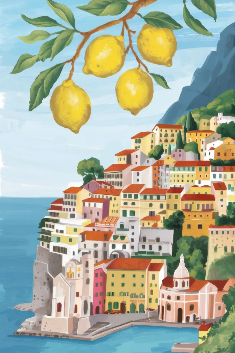 Zitrone Amalfi-Klippen Forex-Platte von Aurora Muse