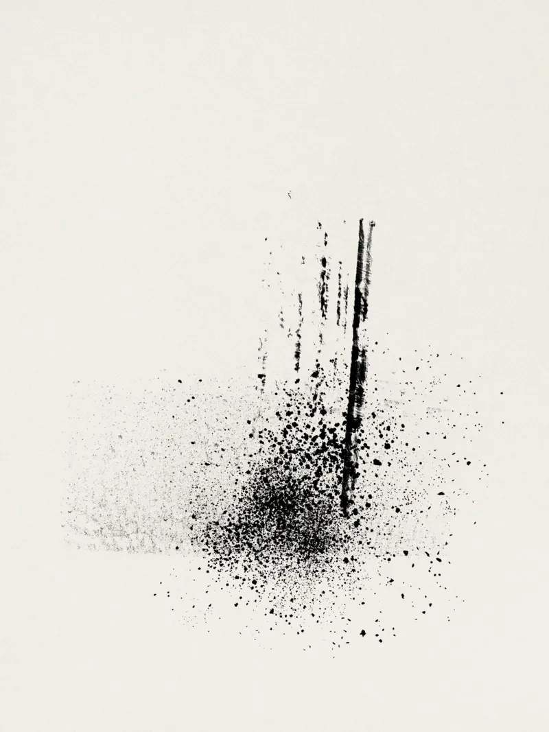 Modern abstract of paint splatters beige background pannello forex da Imaginative