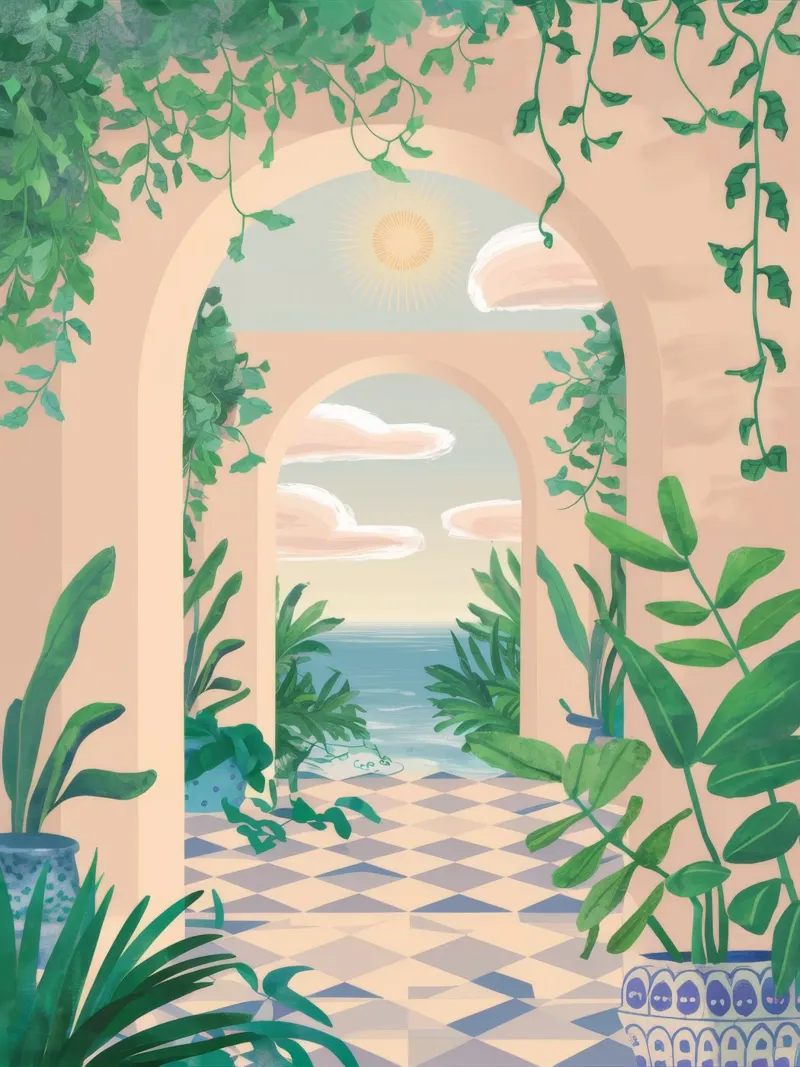Verdant Archway Dream canvas by Lumi Eyes