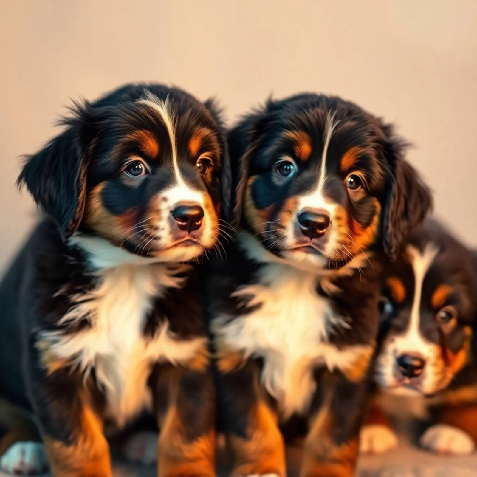cute little puppies #132 alu-dibond by Yumis.Beargang.and.Me