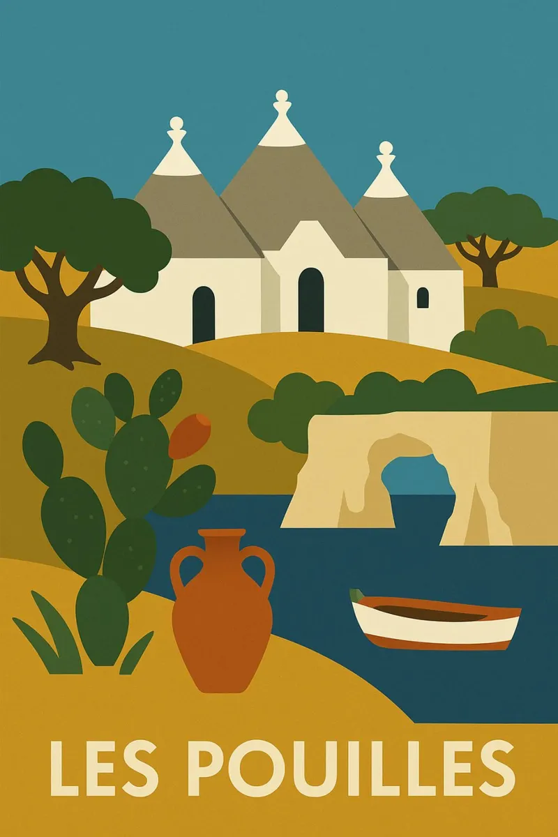 Puglia as you've never seen it before canvas with Floater frame by JETLAG | affiches voyage