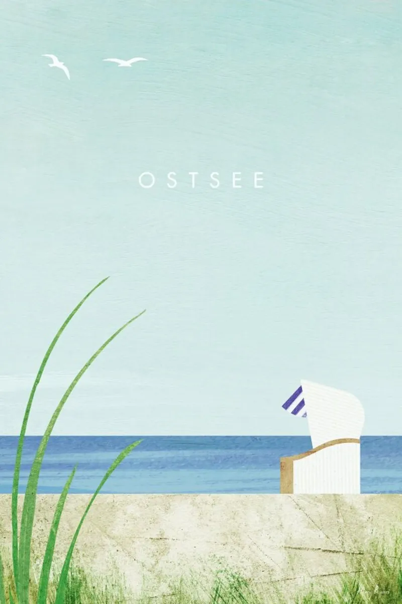 Ostsee poster con telaio in plastica da Henry Rivers