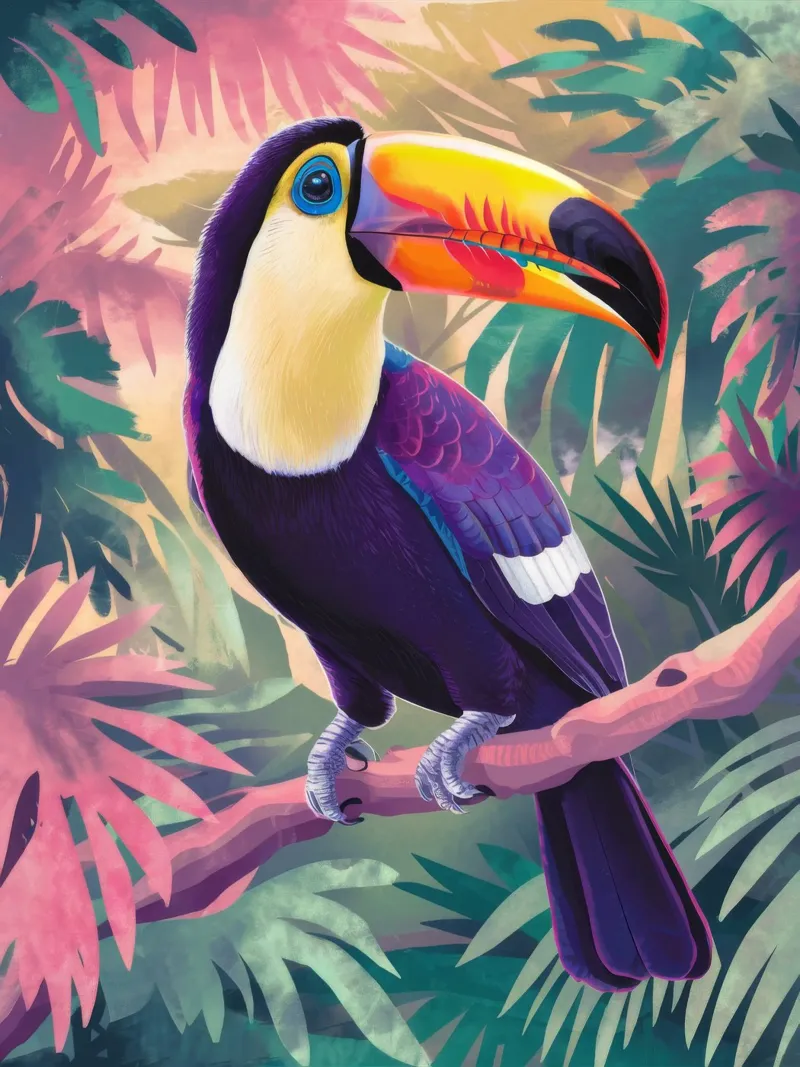 Toucan Tropic Majesty hahnemühle de Lumi Eyes
