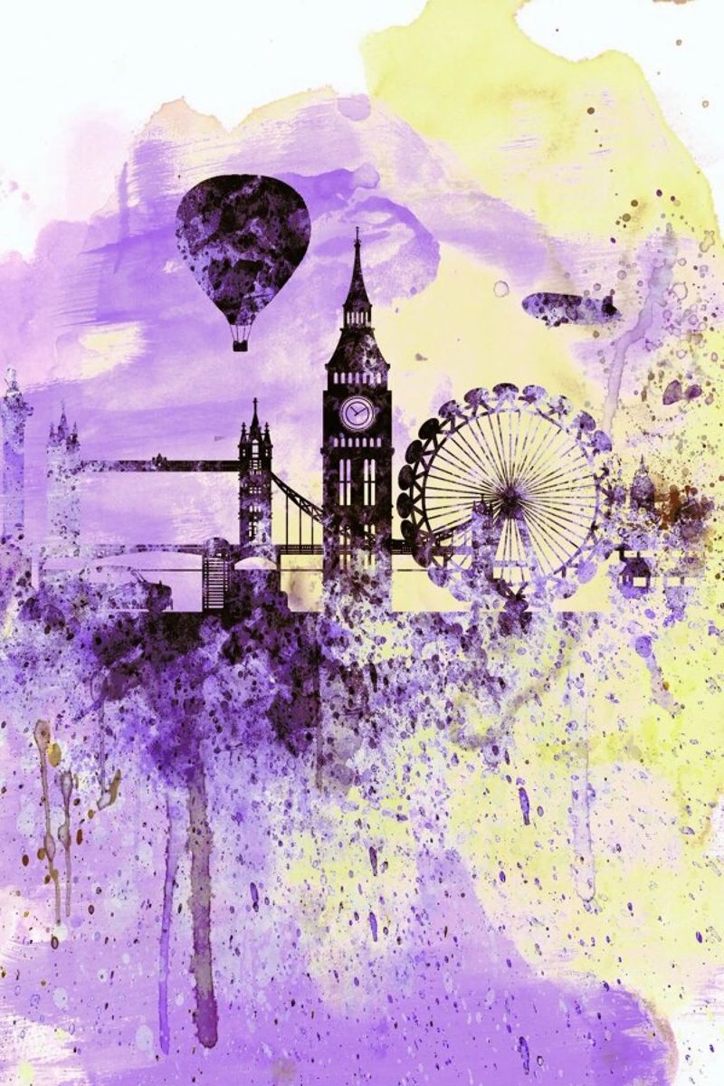 London Watercolor Skyline 2 poster by Naxart