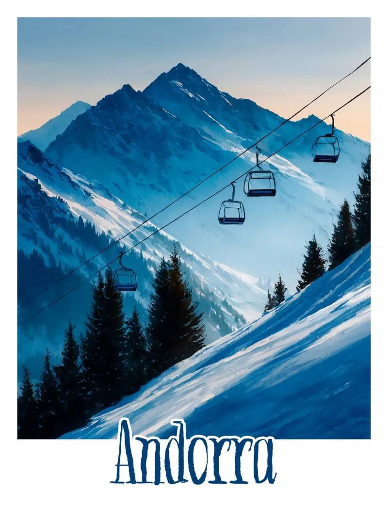 Affiche Andorre alluminio dibond da Frame the World