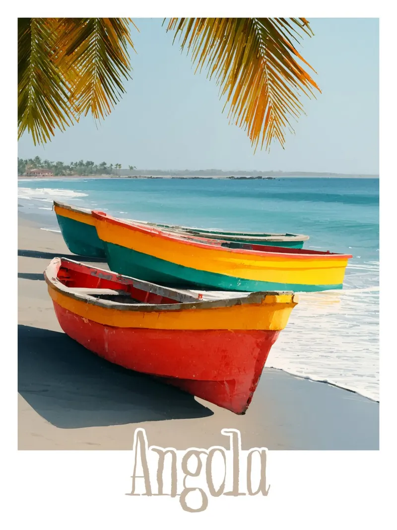 Affiche Angola poster con telaio in alluminio da Frame the World