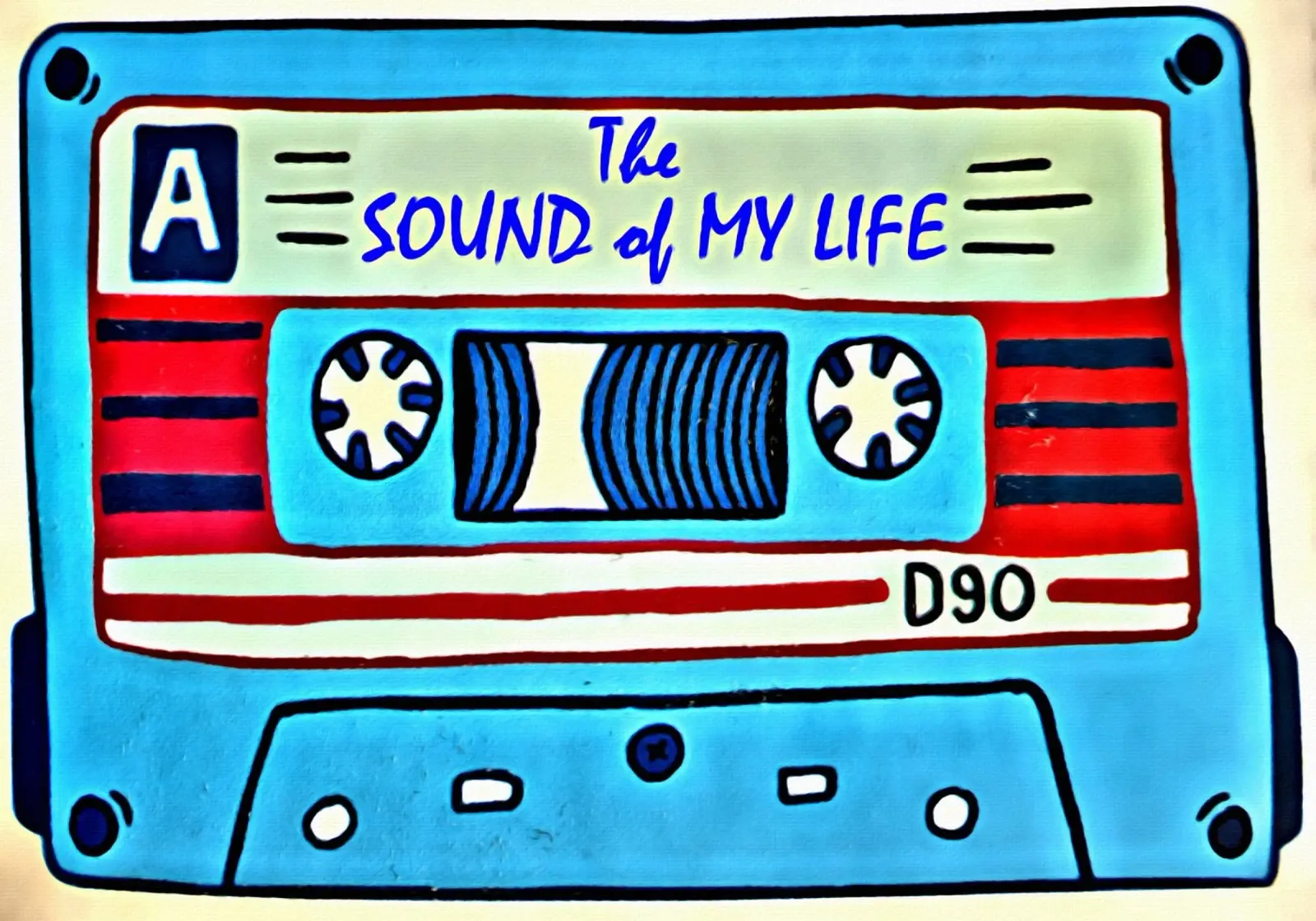 The sound of my life canvas with Floater frame by Massimo Frascogna