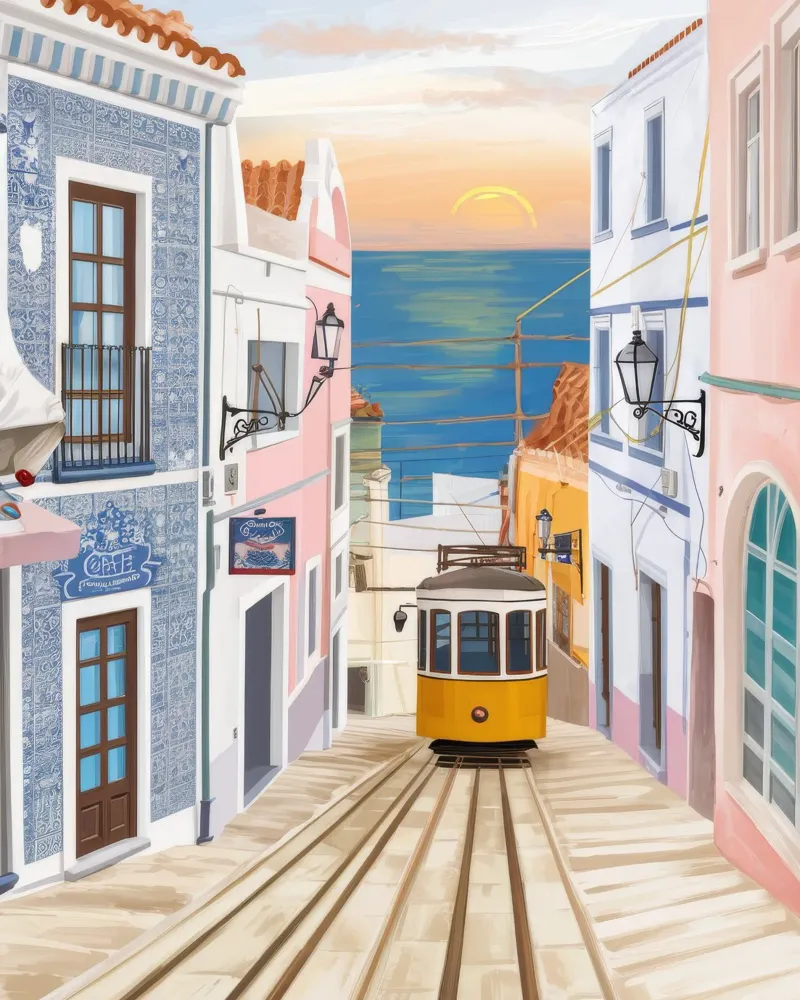 Lissabon Straßenbahnfahrt Forex-Platte von Chroma Haven
