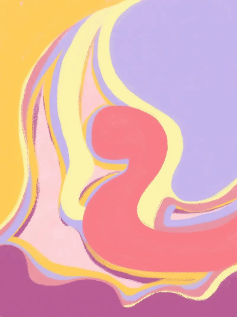 Abstract waves joy hahnemühle by Carinaprint