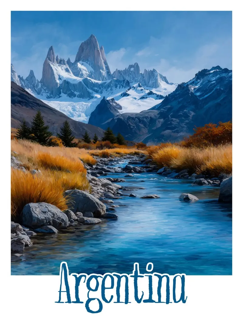 Affiche Argentine tela con Cornice a cassetta da Frame the World