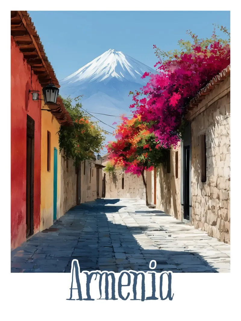 Poster Armenia hahnemühle by Frame the World