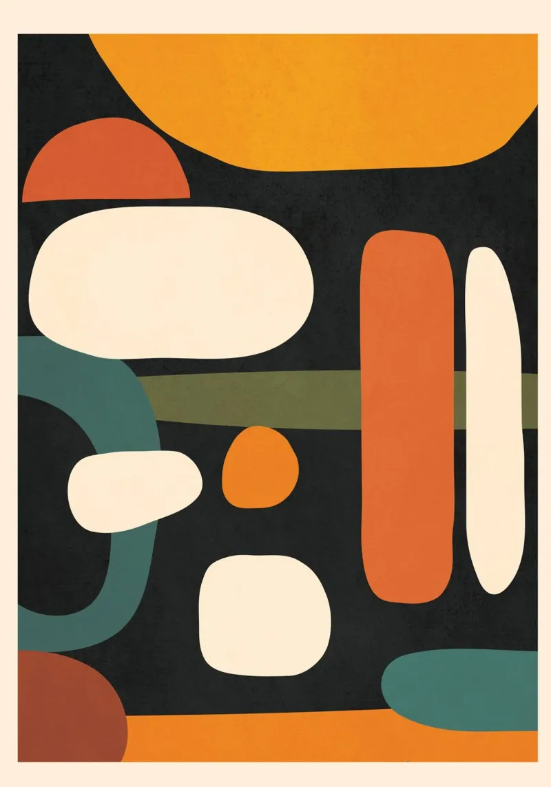 Abstract Shapes in the Skies 3 carta hahnemühle da Flow Line
