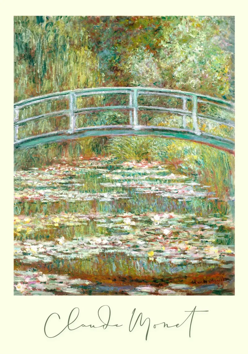 Claude Monet - Schiene giapponesi poster da Second Canvas
