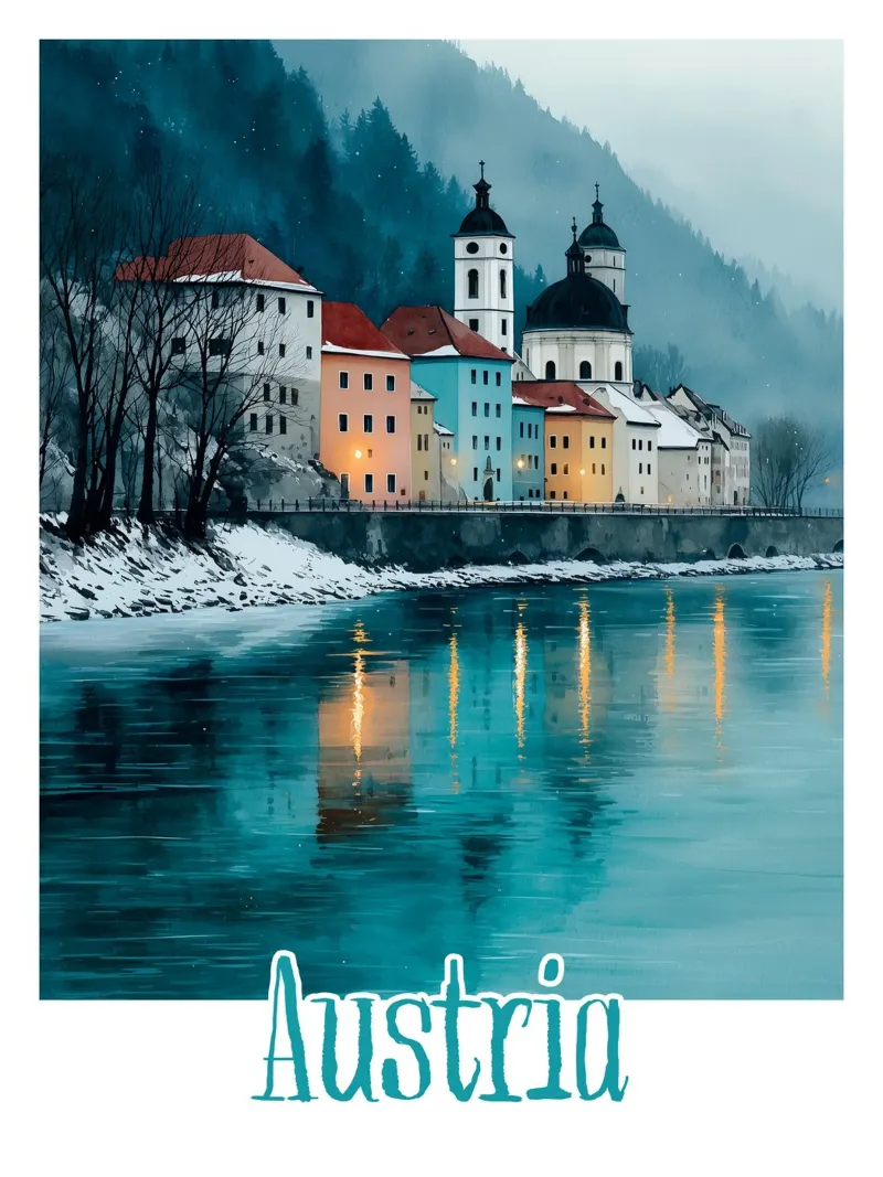 Affiche Autriche poster da Frame the World