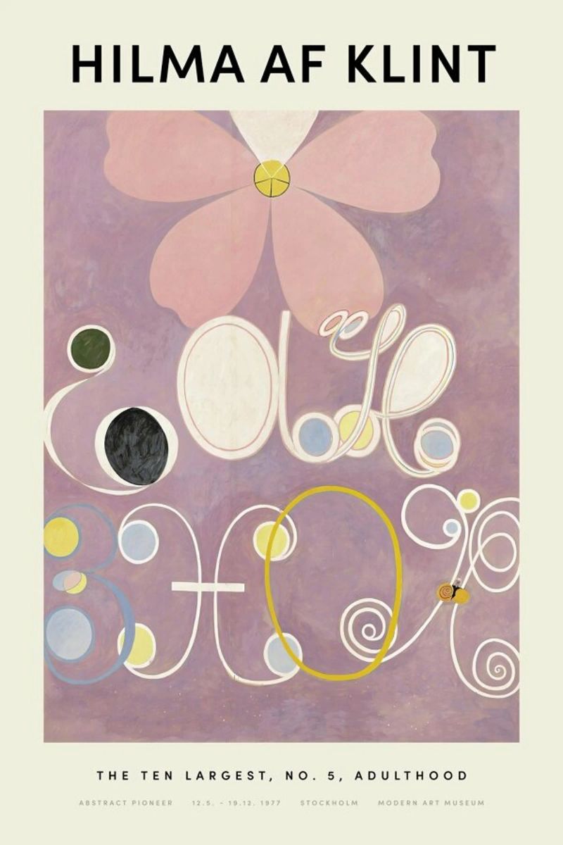 Hilma af Klint - The Ten Largest, No. 5 pellicola backlit da Vintage by JUNIQE