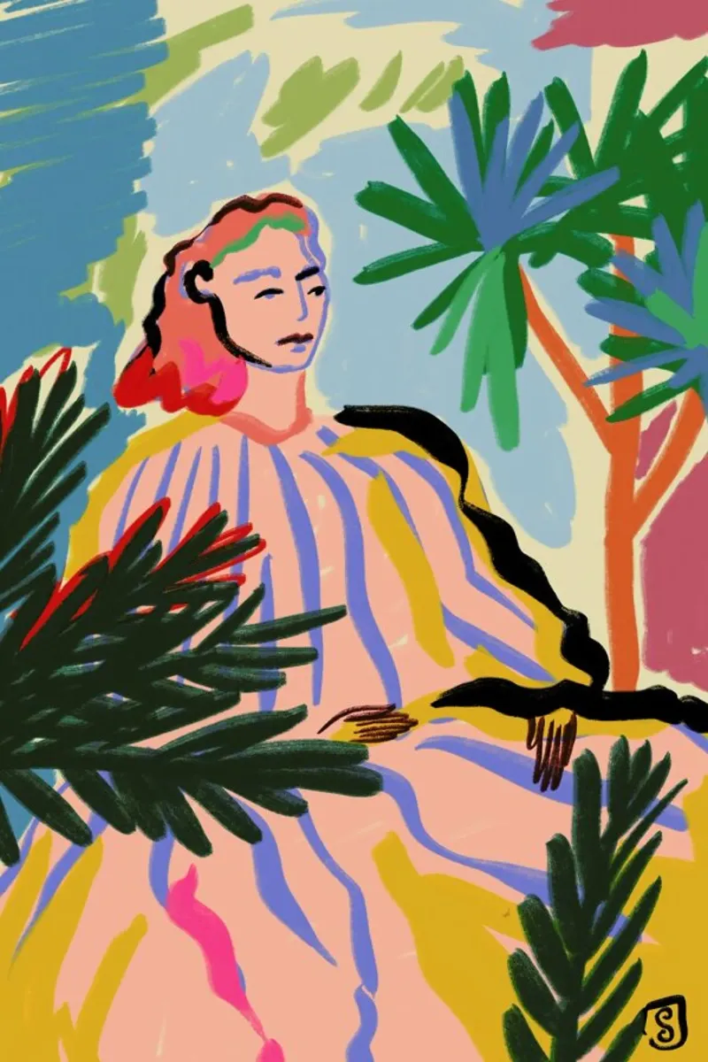 Woman In Nature acrylic glass by Sandra Poliakov