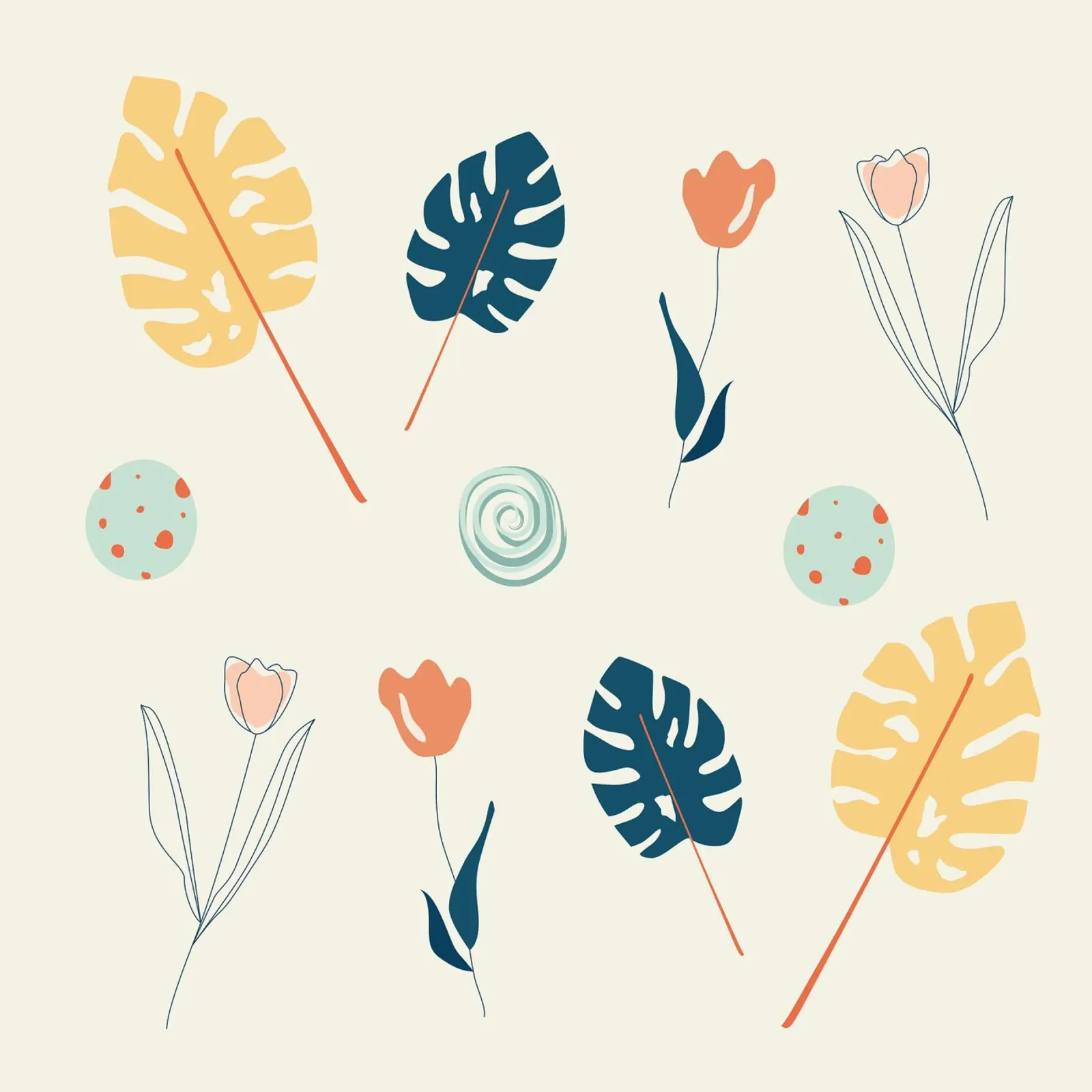 simbolo tropicale poster con telaio in legno da NEW LIFE