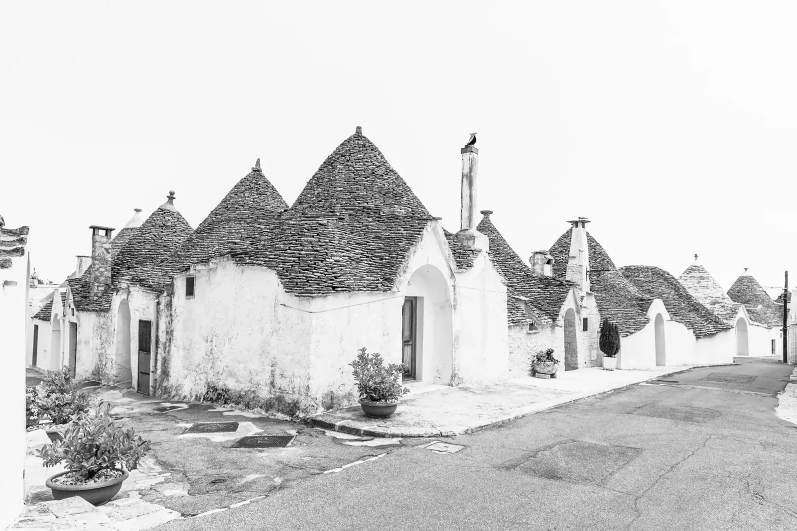 Trulli street in Alberobello poster con telaio in alluminio da photolovers