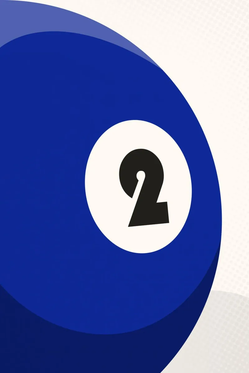 Palla da biliardo - Blu poster con telaio in plastica da athlete.art