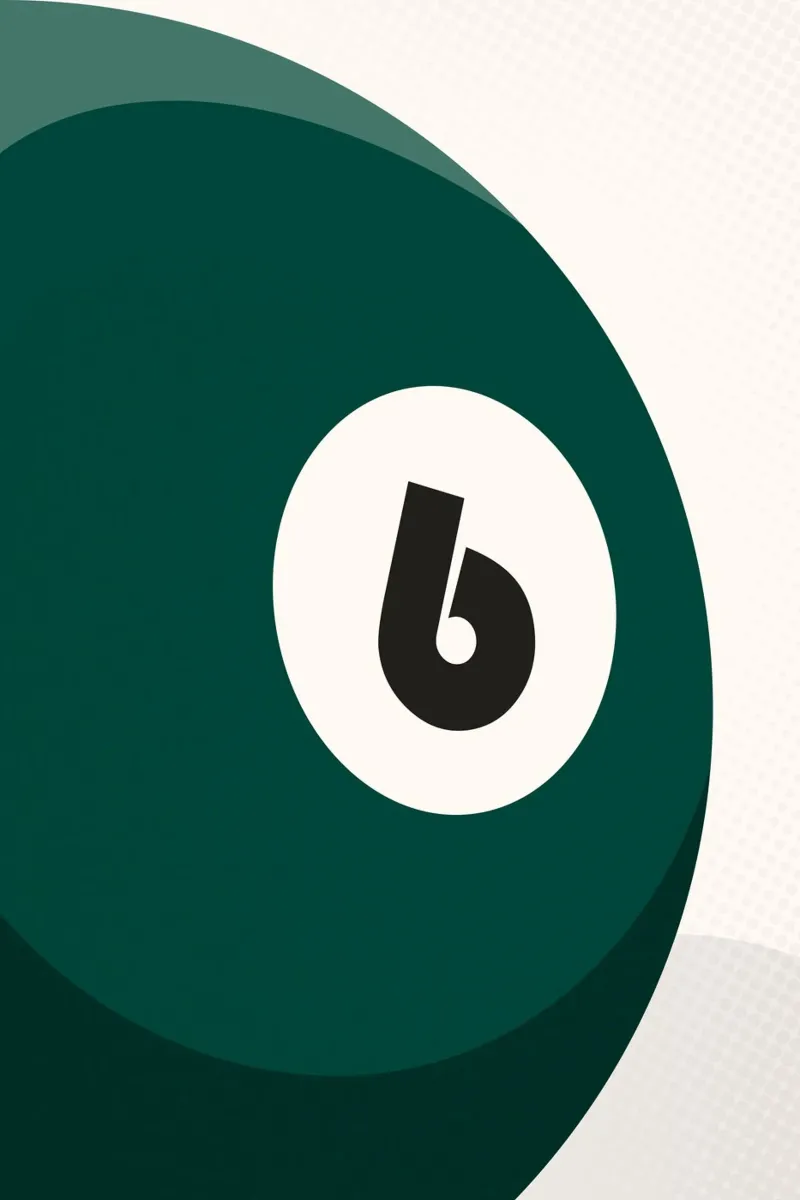 Palla da biliardo - Verde poster con telaio in plastica da athlete.art