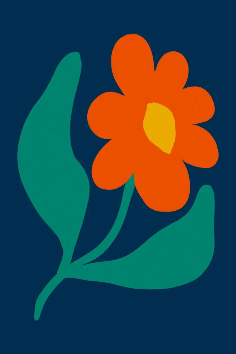Modern abstract flower carta hahnemühle da Floral by Tida