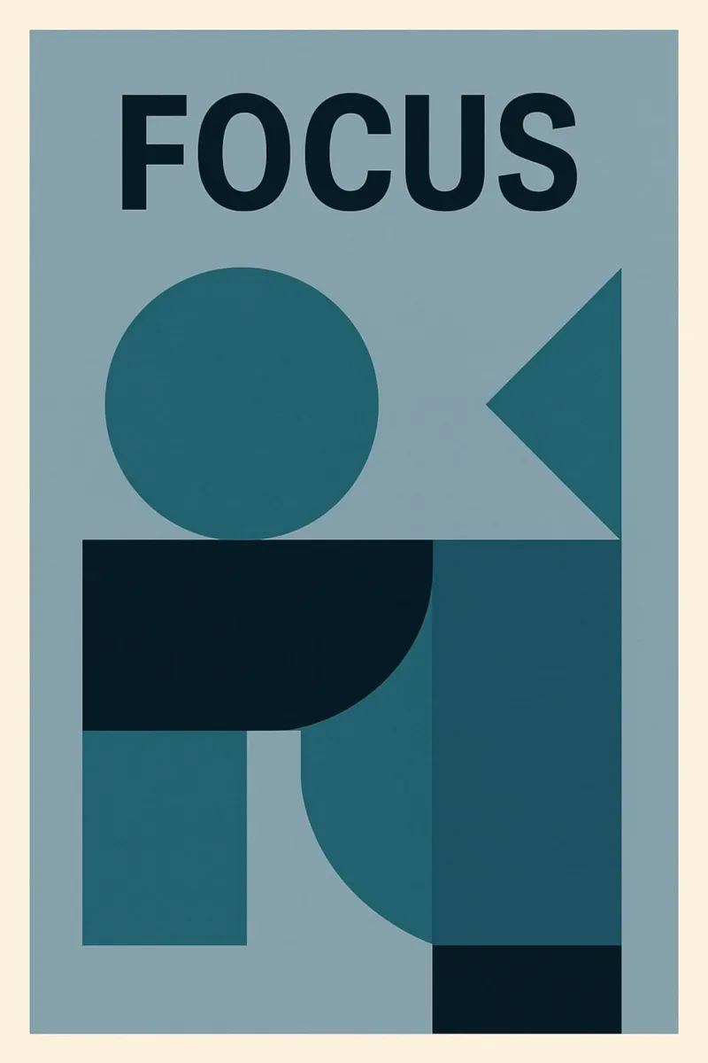 Focus poster with plastic frame by Studio M