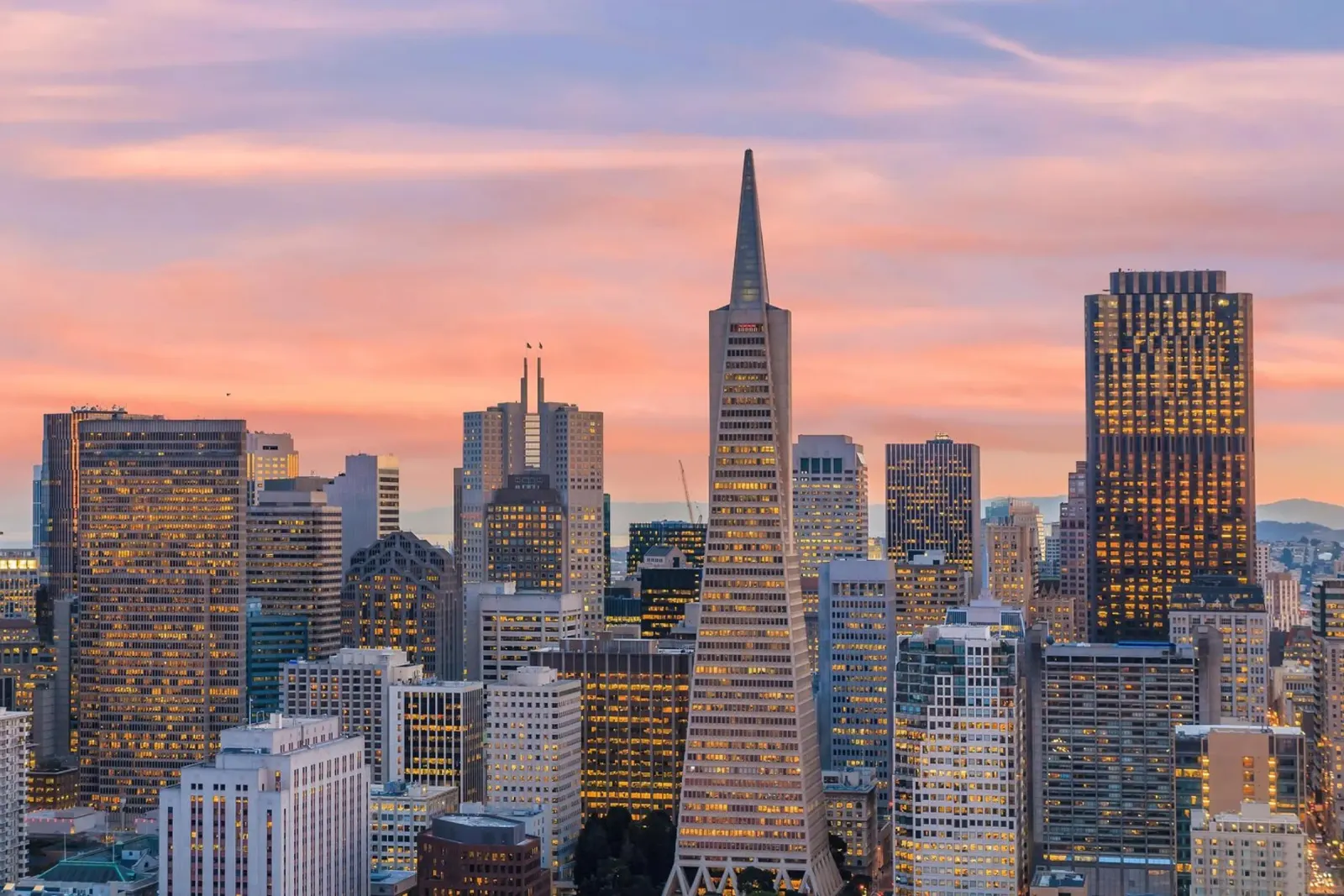 San Francisco, USA Backlit Folie von PhotoVibe Decor