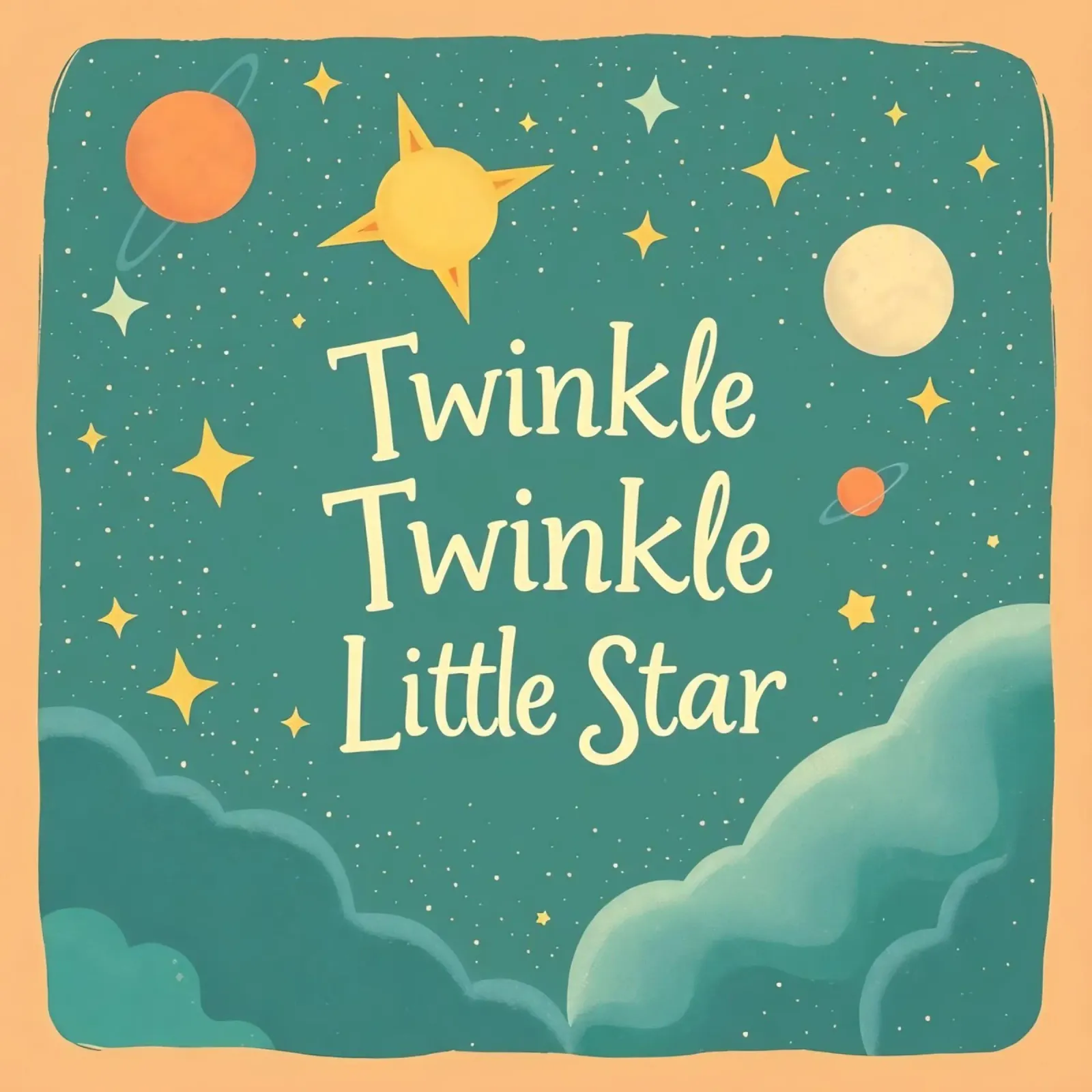 Œuvre d'art Twinkle Twinkle Little Star représentant une nuit de rêve hahnemühle de DesignDoodle