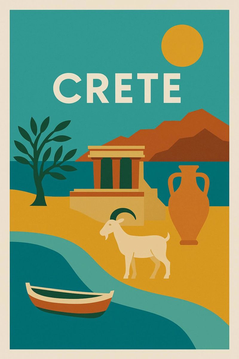 Kreta - Land der Mythen und des Lichts Poster von JETLAG | affiches voyage
