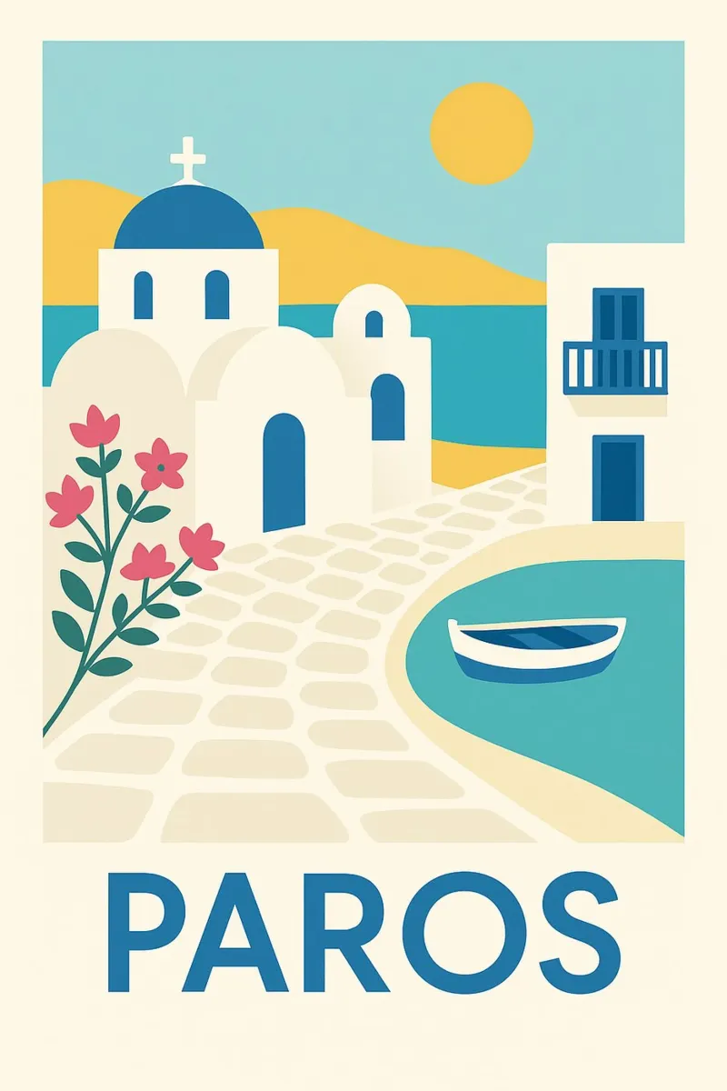 Paros - Aegean serenity canvas by JETLAG | affiches voyage