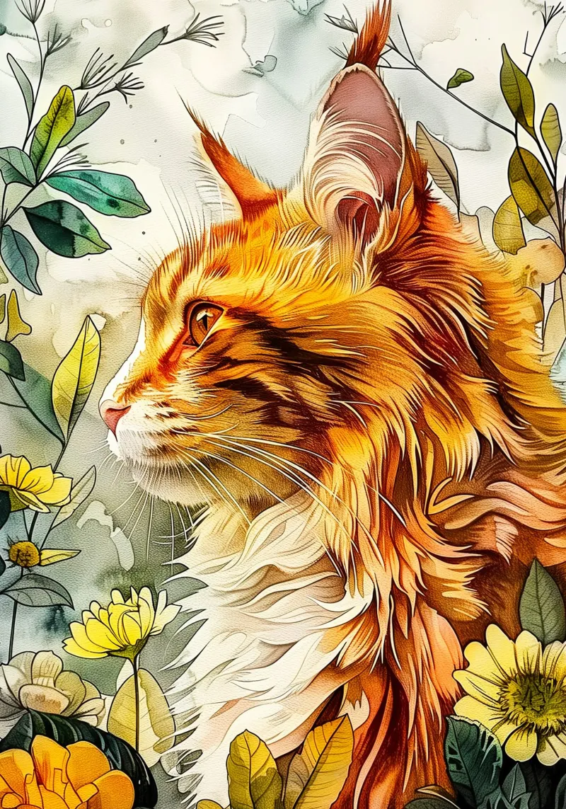 Gatto zenzero pellicola backlit da Lionmixart