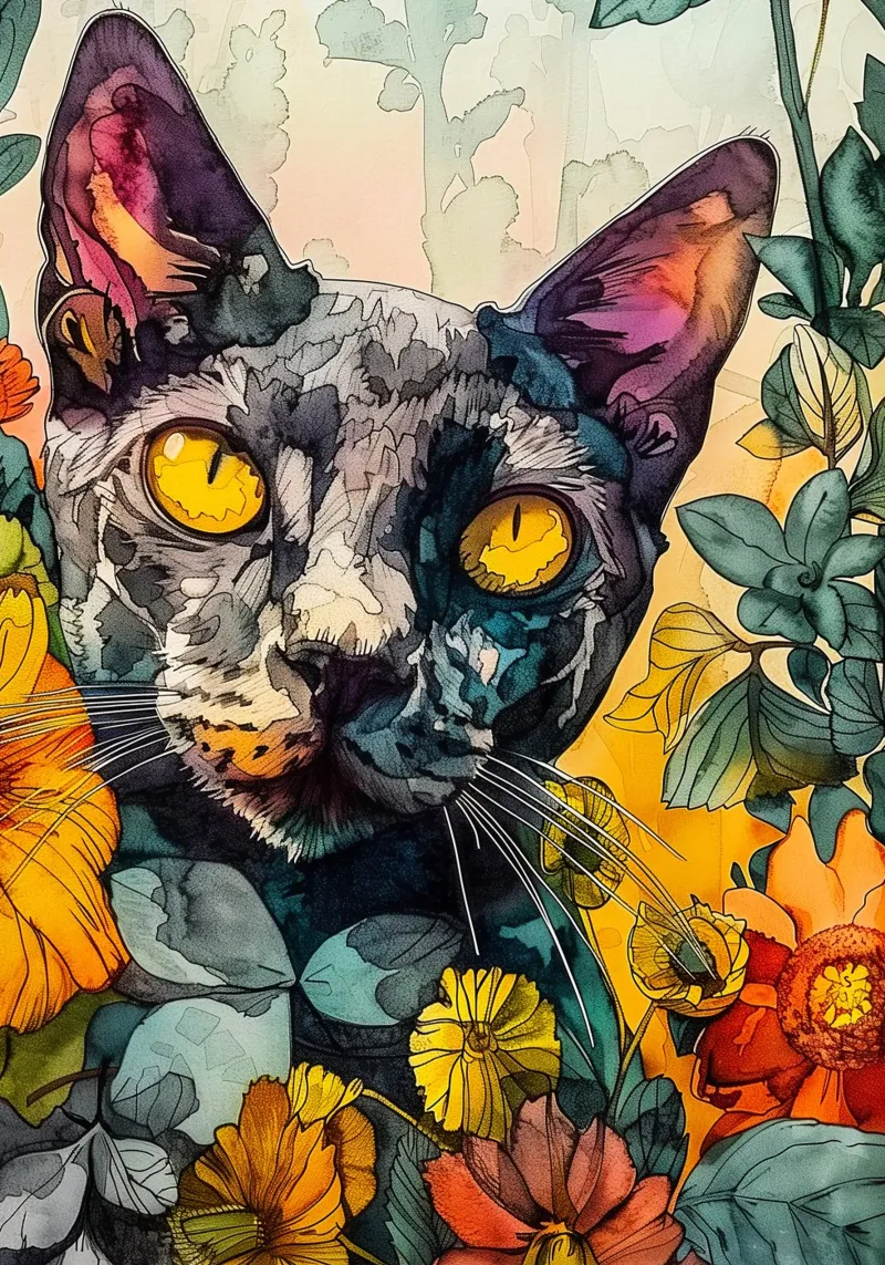 Cat Philippe pellicola backlit da Lionmixart