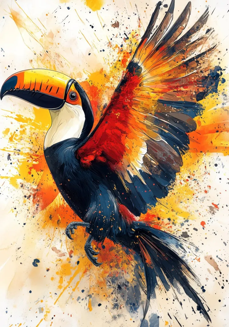 Toucan bird art pellicola backlit da Lionmixart