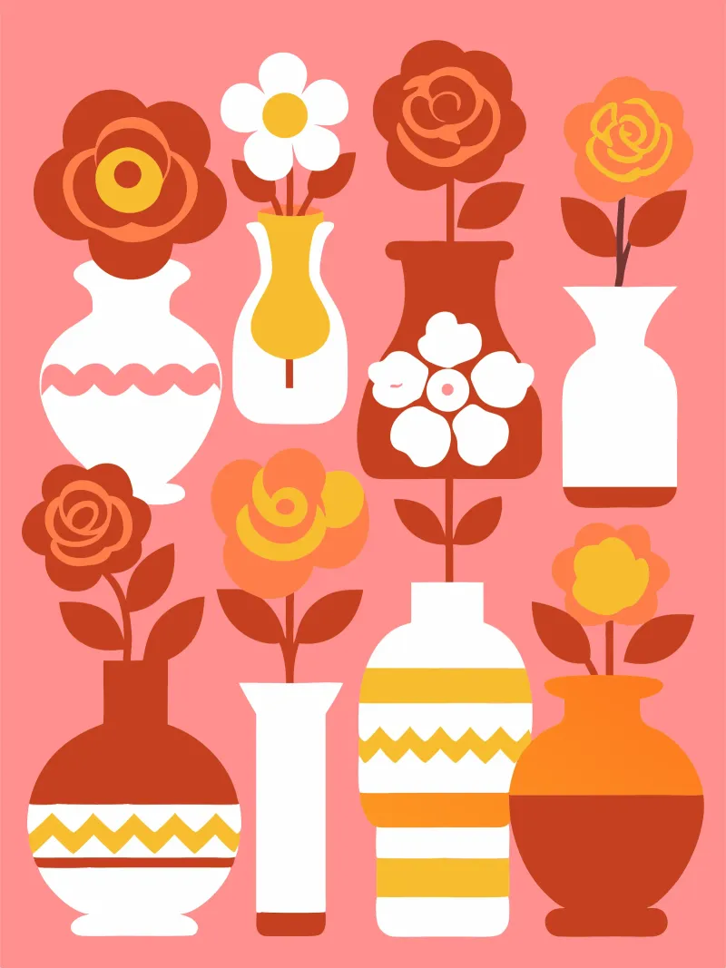 Otto vasi di fiori carta hahnemühle da FLOWER PLACE SHOP