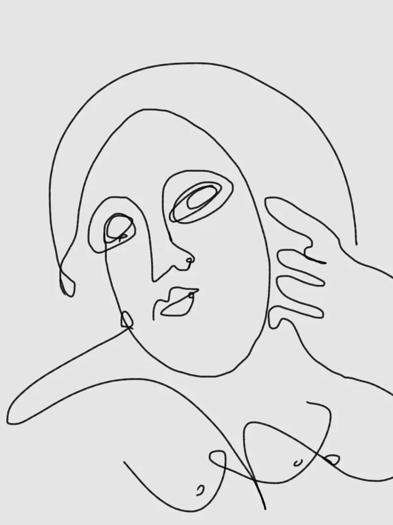 Ritratto in line art pellicola backlit da Little Dean