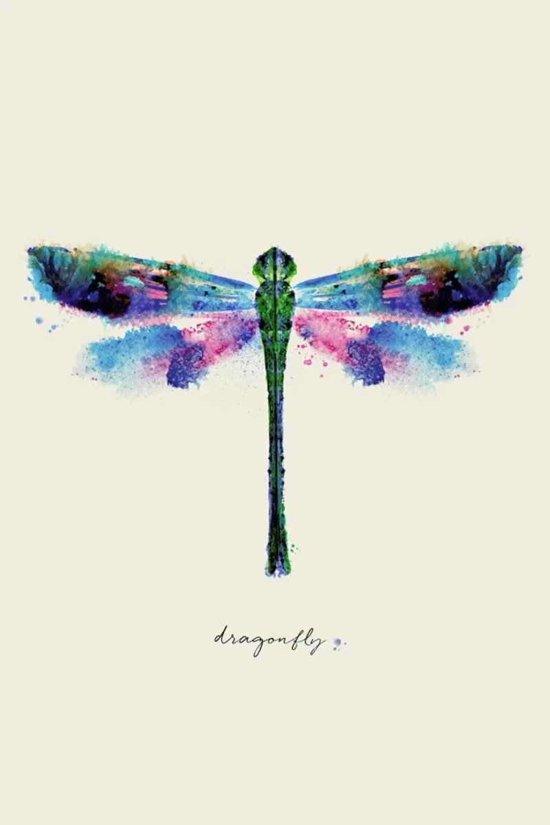 Ink Dragonfly Iridescent pellicola backlit da Flora & Fauna