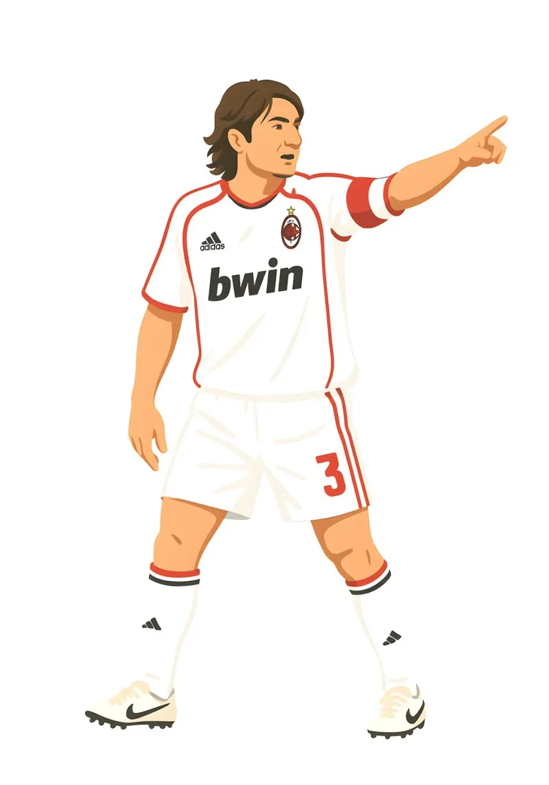 Paolo Maldini Minimalist pellicola backlit da MoviesArt