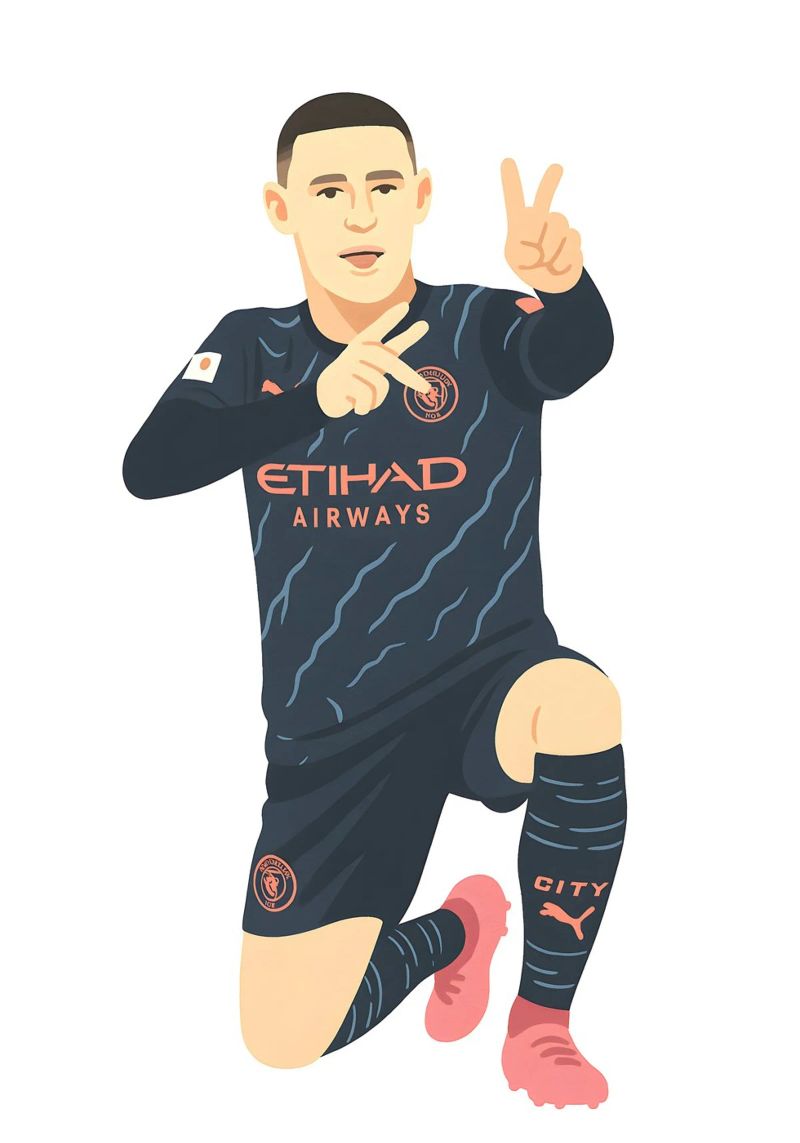 Phil Foden Minimalist poster de MoviesArt