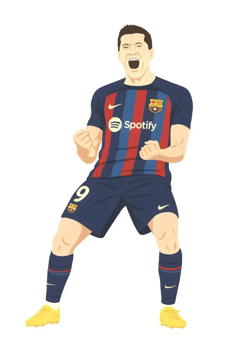 Robert Lewandowski Minimalist pellicola backlit da MoviesArt