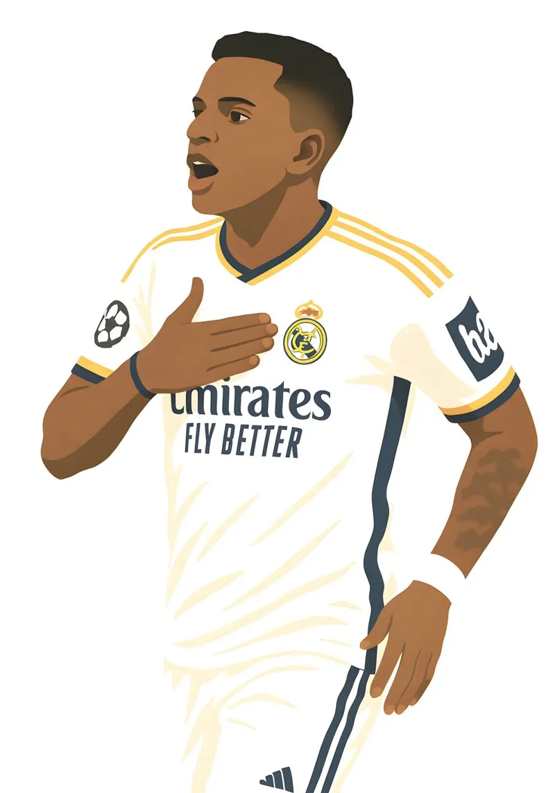 rodrygo Minimalist alluminio dibond da MoviesArt