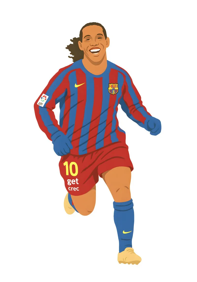 ronaldinho Minimalist pellicola backlit da MoviesArt