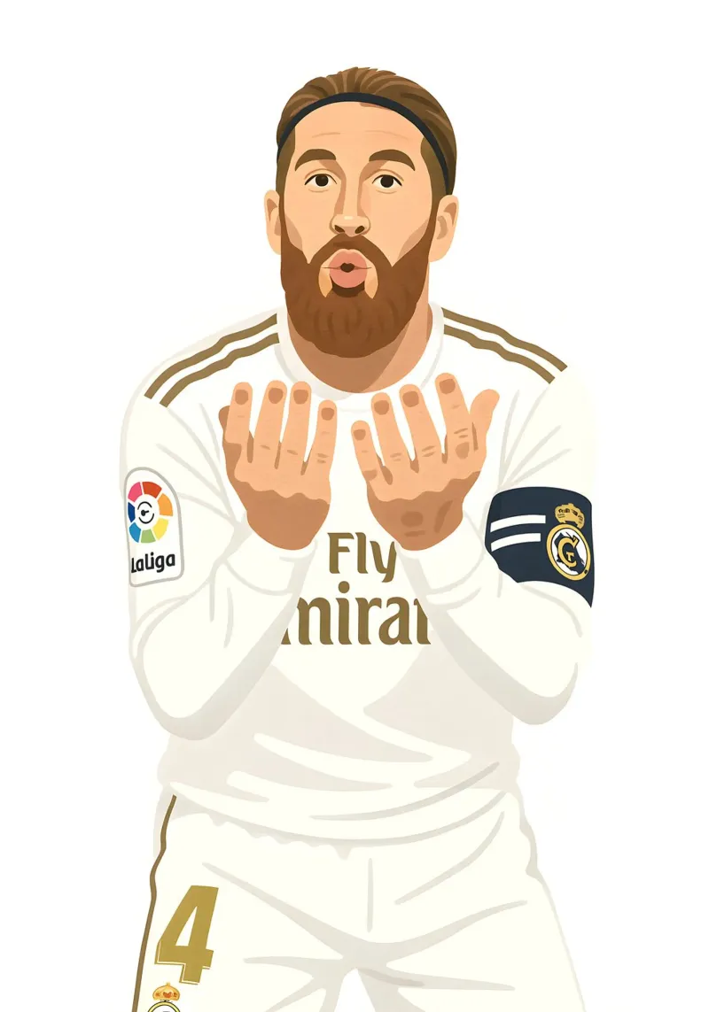 Sergio Ramos Minimalist pellicola backlit da MoviesArt
