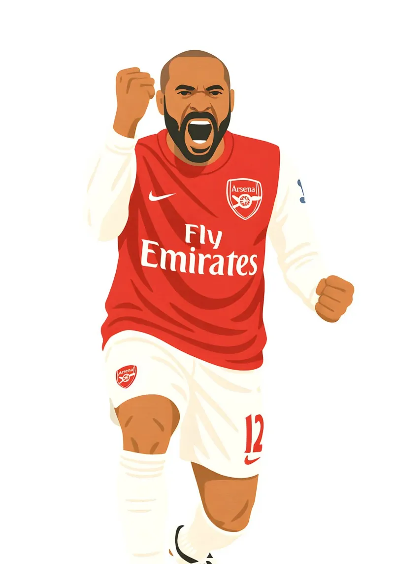 Thierry Henry Minimalist pellicola backlit da MoviesArt