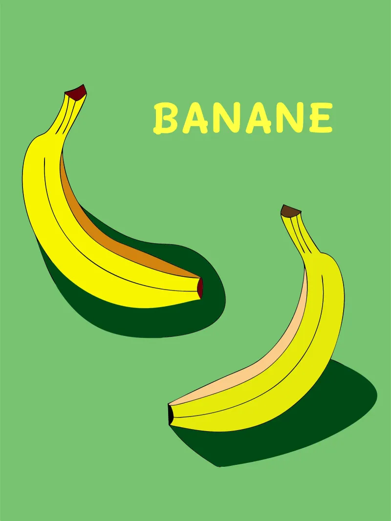Banana poster con telaio in alluminio da OUR SHOP